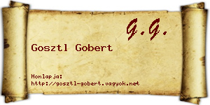 Gosztl Gobert névjegykártya